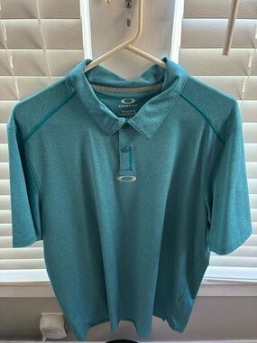 Oakley Men's Teal Performance Polo